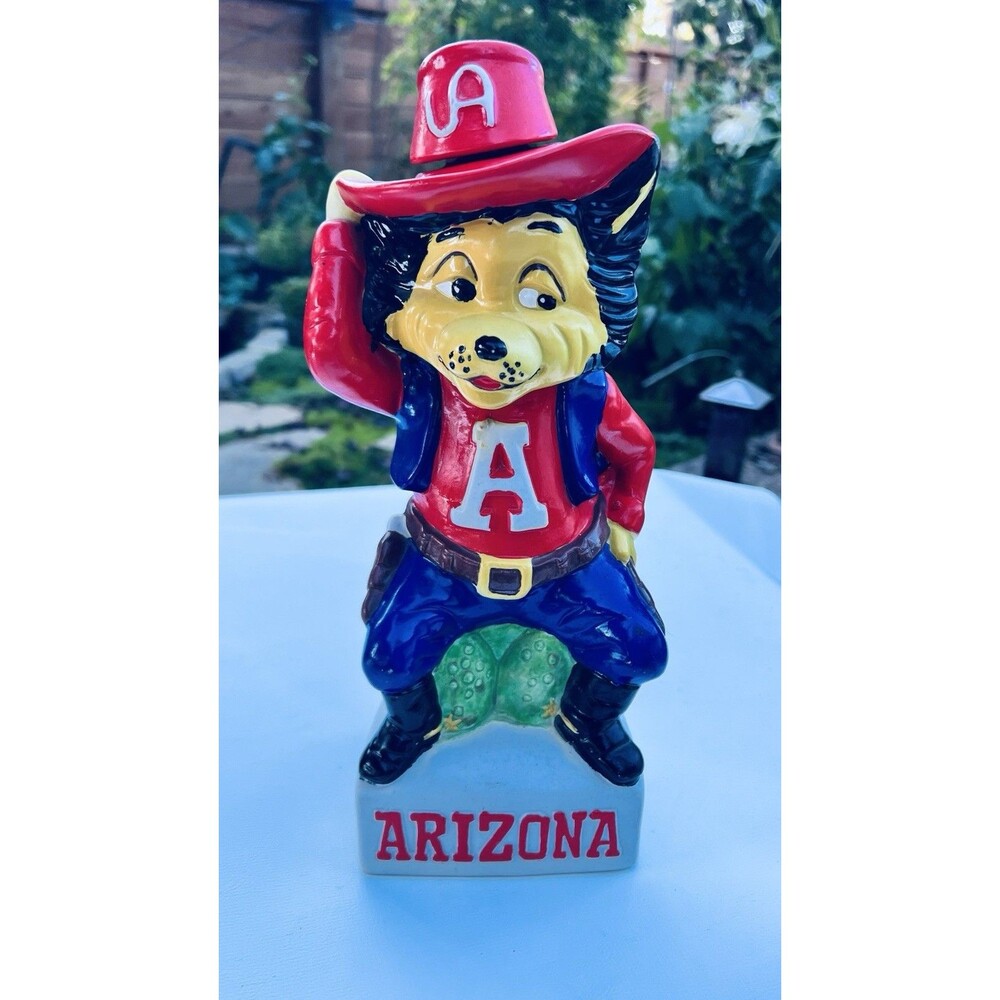 Nice! Vintage University of Arizona Wildcats Mccormick Decanter Mascot -1974